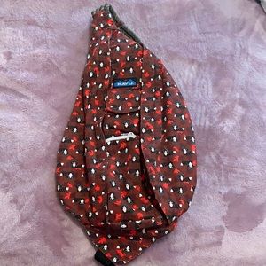 Kavu over the shoulder Raccoon patterned bag